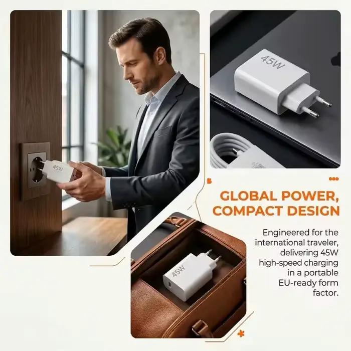 Chargeur rapide Xiaomi 45W EU US