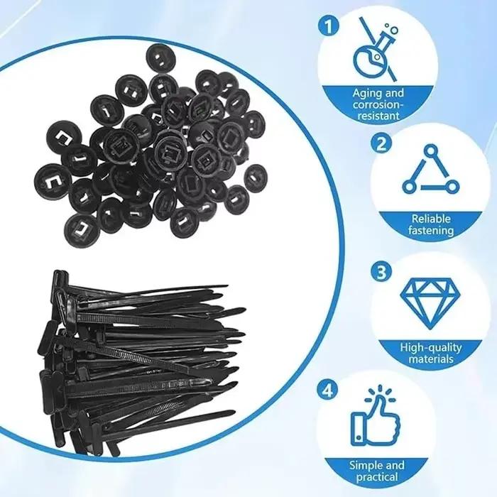 Boucle d'attache de câble en Nylon