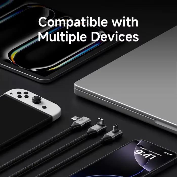 Câble USB C vers USB C à angle droit Hagibis 240W 90 degrés Type C