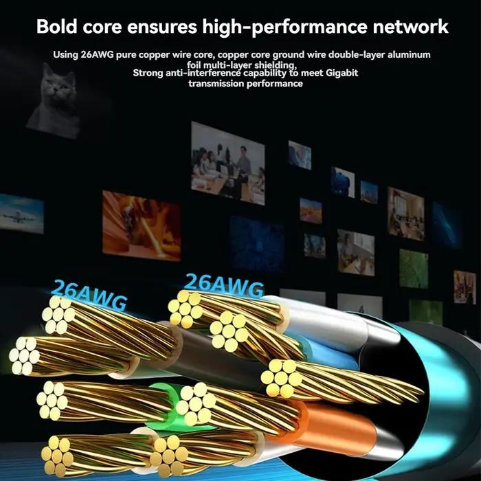 Câble Ethernet Cat6 Gigabit Haute Vitesse 1000 Mbps Pour Réseau Stable et Rapide Usage Ordinateur Portable Routeur PC PS5 Xbox