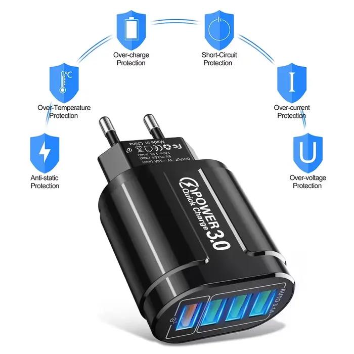 Chargeur de voyage portable QC3.0