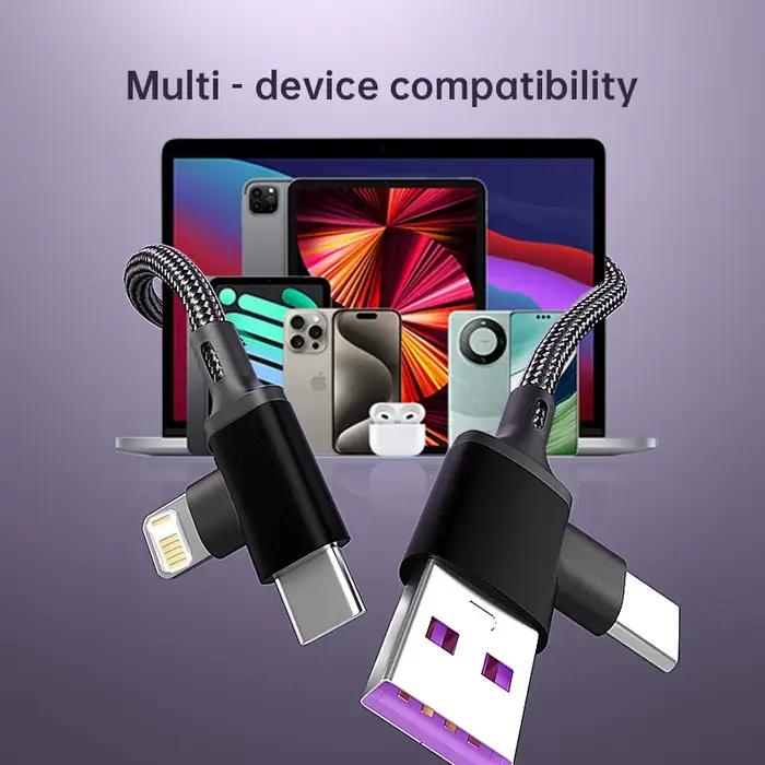 Câble PD 2 en 1 USB A Type C vers Lightning
