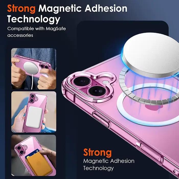 Coque Magnétique Sans Fil Transparente Compatible avec iPhone 11 12 13 14 15 16 17 Occasions Spéciales Protection Invisible Élégante