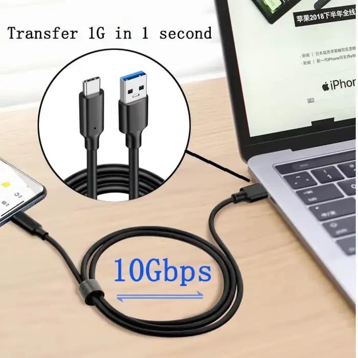 Câble USB3.2 10Gbps USB Type A vers USB C 3.2 Gen2