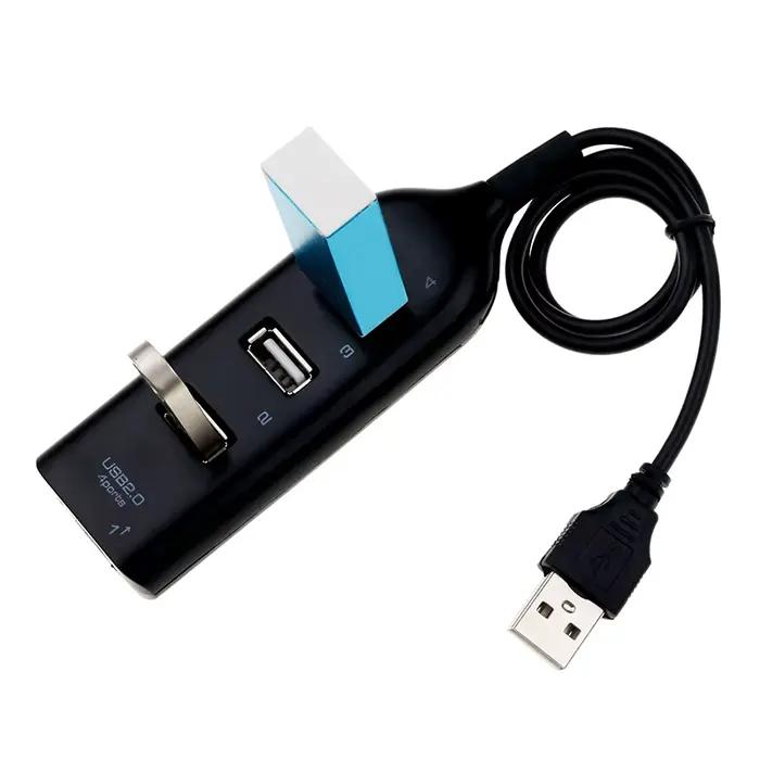 Hub USB 2.0 4 Ports Blanc et Noir pour Connectivité Augmentée et Performance Optimisée Ordinateur Portable Bureau