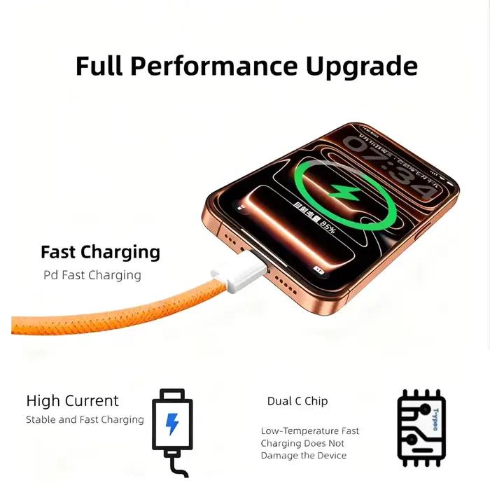 Lot de 3 câbles USB-C vers USB-C 240W pour charge rapide