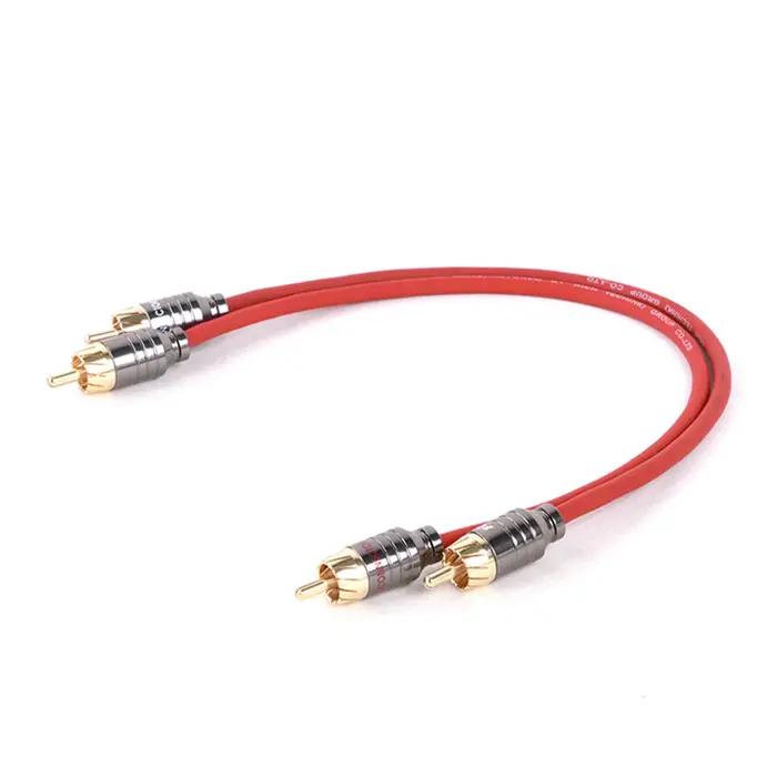 Câble RCA mâle à mâle pour home cinéma, amplificateur DVD, TV, connecteur plaqué or, 2 RCA vers 2 RCA, 0.3m-20m, 1 Paire pour microphone mixer et système audio professionnels