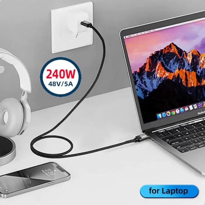 USB 3.2 20Gbps 48V 5A 240W USB C à type-c 3.2 Gen2 câble transfert de données USB C SSD