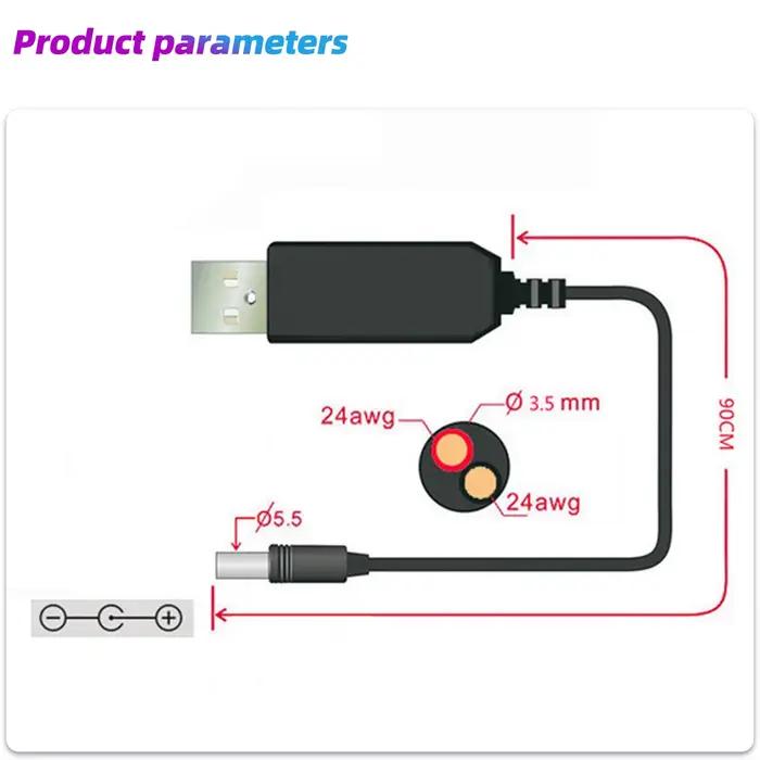Câble USB DC 5V à DC 9V/12V