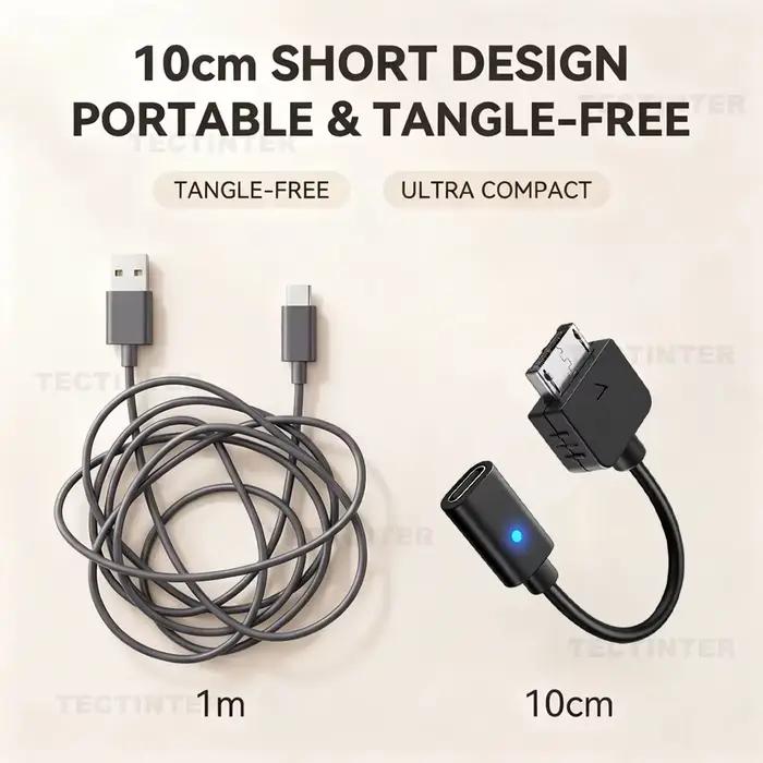 Câble USB C pour console PS Vita 1000 avec indicateur LED bleu pour charge rapide et durable occasion spéciale gaming portable