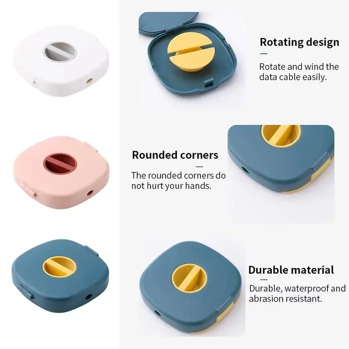 Enrouleur de câble USB rond Portable