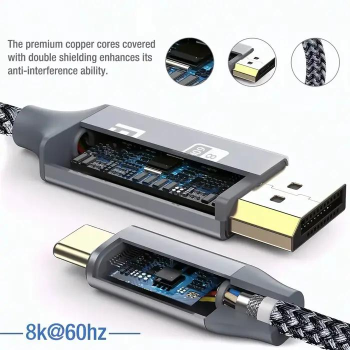 Câble convertisseur USB C vers DisplayPort unidirectionnel type-c