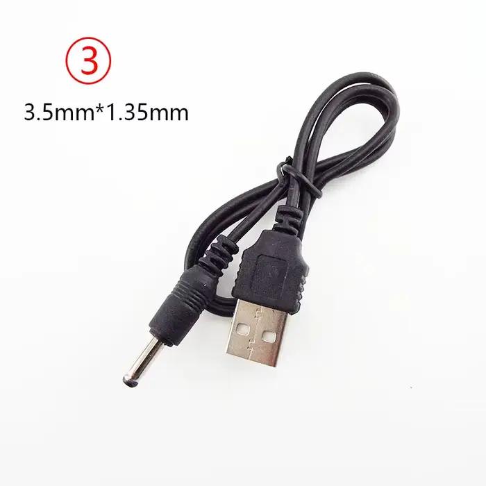 Câble d'alimentation USB de type A mâle vers DC 2.0 0.6 2.5 3.5 1.35 4.0 1.7 5.5 2.1 5.5 2.5mm