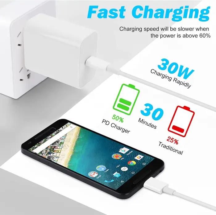 Chargeur USB C 30W pour Google Pixel 9 8 10 Pro XL pliables rapide et universel pour IN NOUS Royaume-Uni UE