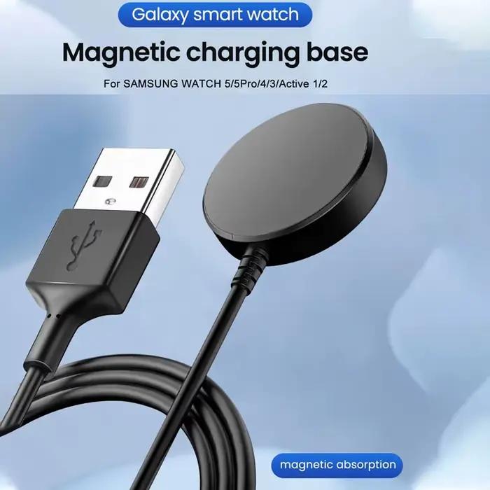 Chargeur sans fil pour montre magnétique, pour Samsung Galaxy Watch 8/7/6/5pro/5/4/3 Active 2, Station de charge rapide pour montre Portable