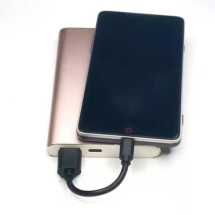 Câble de pluie USB portable, charge rapide, câble de données ultra court, 8 broches, iPhone 14 13 12 11 Pro Max Poly, graphite A