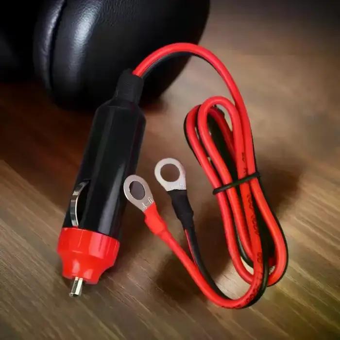 Câble d'alimentation pour voiture 50 cm avec prise allume-cigare et connecteur à œillet pour batterie