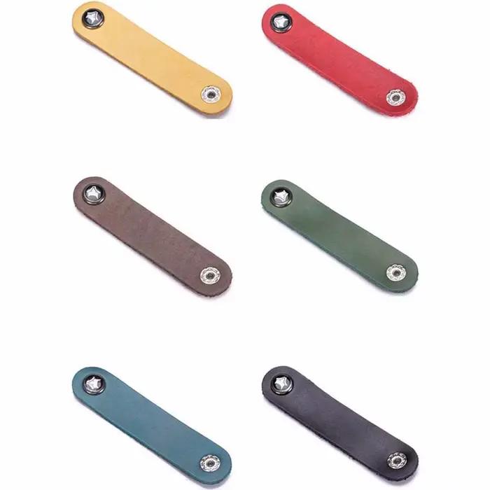 Enrouleur de Câble USB en Cuir de Vache, Support de Rangement pour Écouteurs