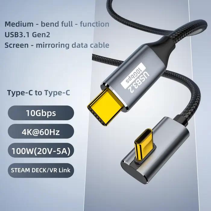 Câble USB C 3 Gen2 10Gbps pour charge rapide et transfert de données rapide MacBook Pro Samsung Xiaomi