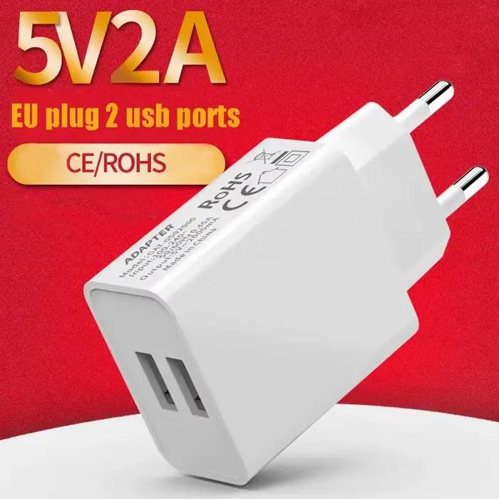Chargeur d'alimentation à double prise USB 5V 2A