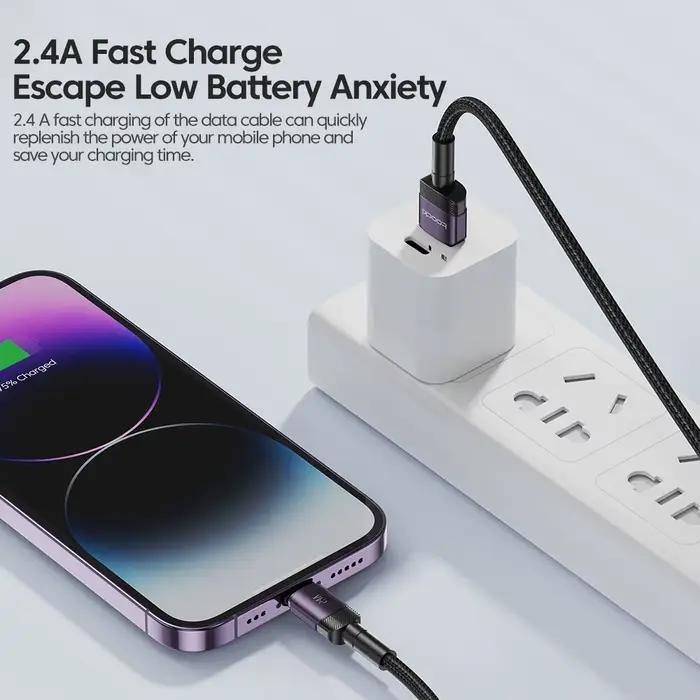Toocki-Câble d'éclairage USB 2.4A pour iPhone
