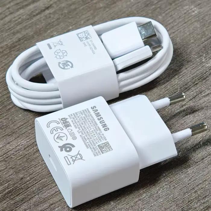T2510 Samsung 25W chargeur Super rapide USB C PD adaptateur secteur pour Galaxy S25 S24 S23 S22 S21 S20 Edge Flip Fold