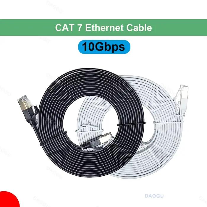 Câble Ethernet 10Gbps 2m 3m 5m Cat7 100ft plat Cat 7