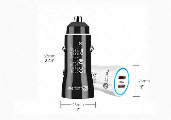Chargeur de voiture MZX 60W/48W/30W