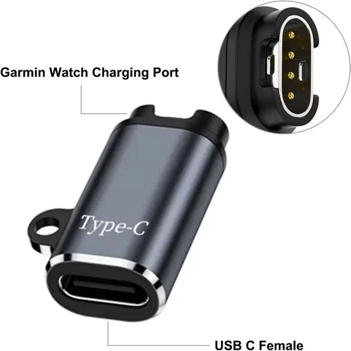 Pour Garmin Fenix 7 7X 5S 6 6X 6S PRO Forerunner 955 965 Chargeur USB-C Adaptateur
