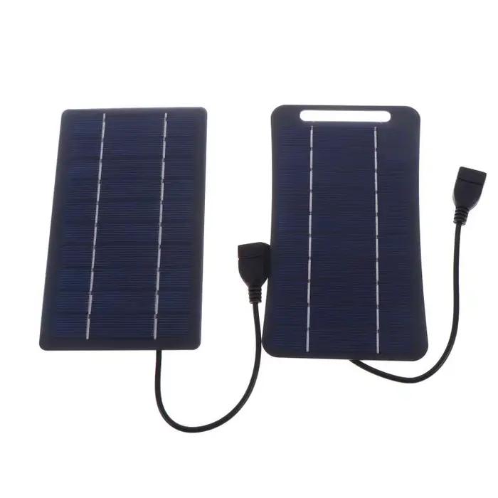 Chargeur solaire portable 2W USB C à charge rapide pour téléphone, camping, randonnée, usage d'urgence