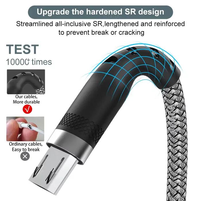 Câble d'extension de Charge rapide Micro USB 3m 5 mètres