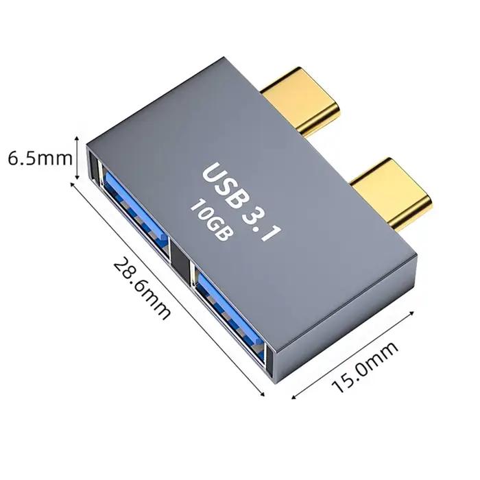 Adaptateur de câble USB C vers double USB 3.1