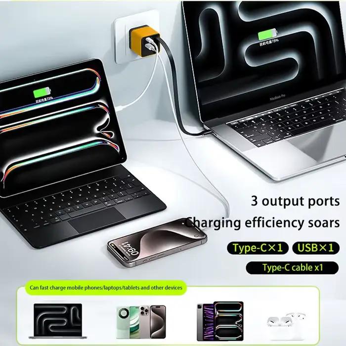Chargeur 120W équipé d'un nitrure de Gallium télescopique