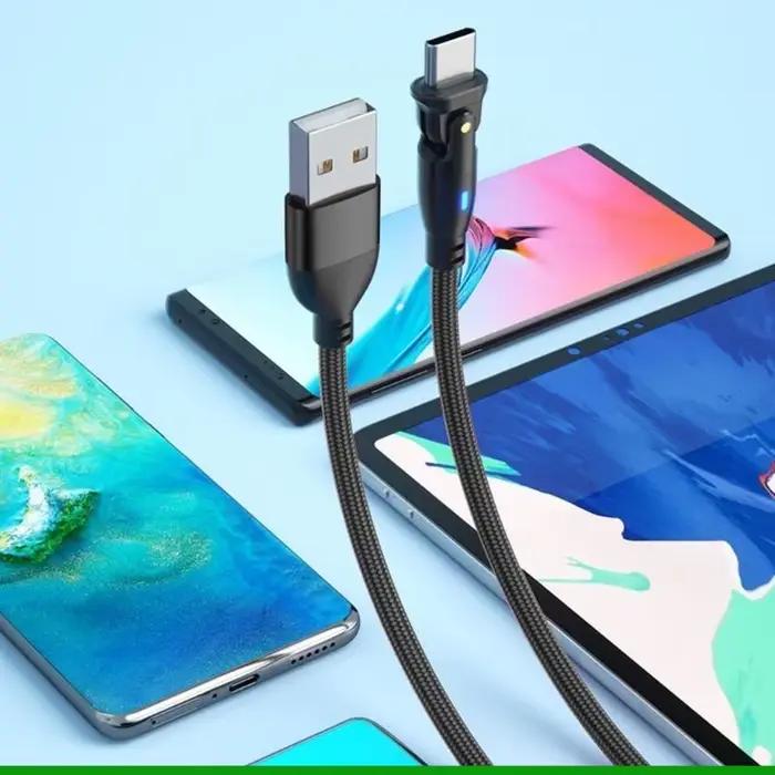 Câble USB vers Type C tressé en Nylon rapide et durable pour recharge et transfert de données rapides smartphones tablettes et ordinateurs portables occasions spéciales gaming voyage