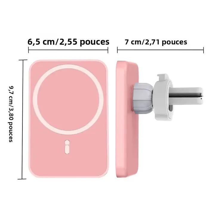 HOMEFISH Chargeur magnétique sans fil pour voiture pour téléphone/tablette/montre
