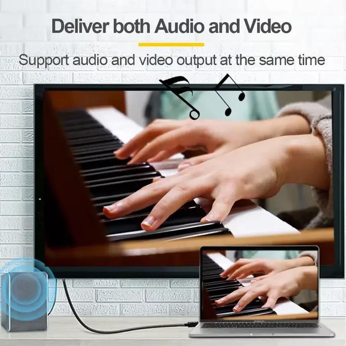 Câble Mini DP vers HDMI compatible 4K 30Hz