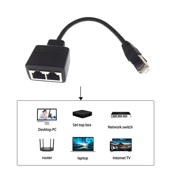 Adaptateur réseau répartiteur de câble Ethernet RJ45