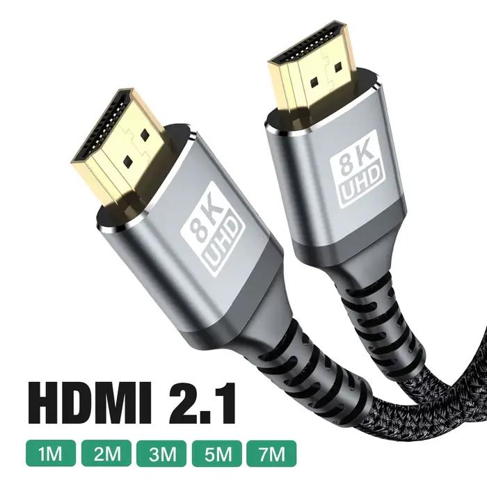 Câble HDMI 8K Compatible HDMI 2.1 Ultra Haute Vitesse 48Gbps Pour HDTV PS5 PS4 Projecteur Occasions Spéciales