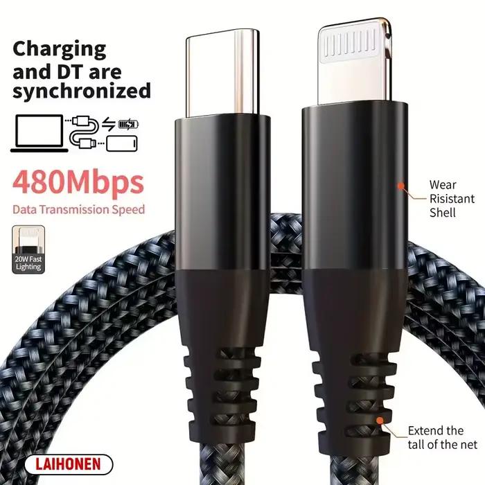 LAIHONEN pour iPhone 14 13 12 certifié MFI Type c vers Lightning câble de charge rapide pour iPad