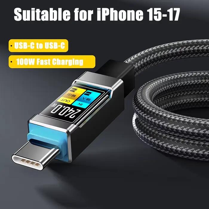 Câble de données de charge rapide Mobile 100W type-c