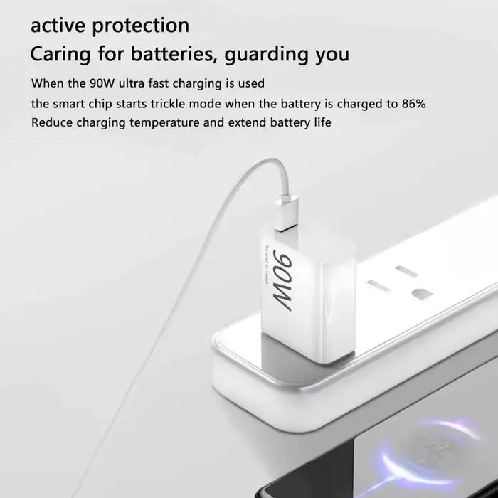 Chargeur USB rapide 90W pour Xiaomi 15 14 13 12 11 10 Ultra Note 12T 13 Pro Turbo Charge