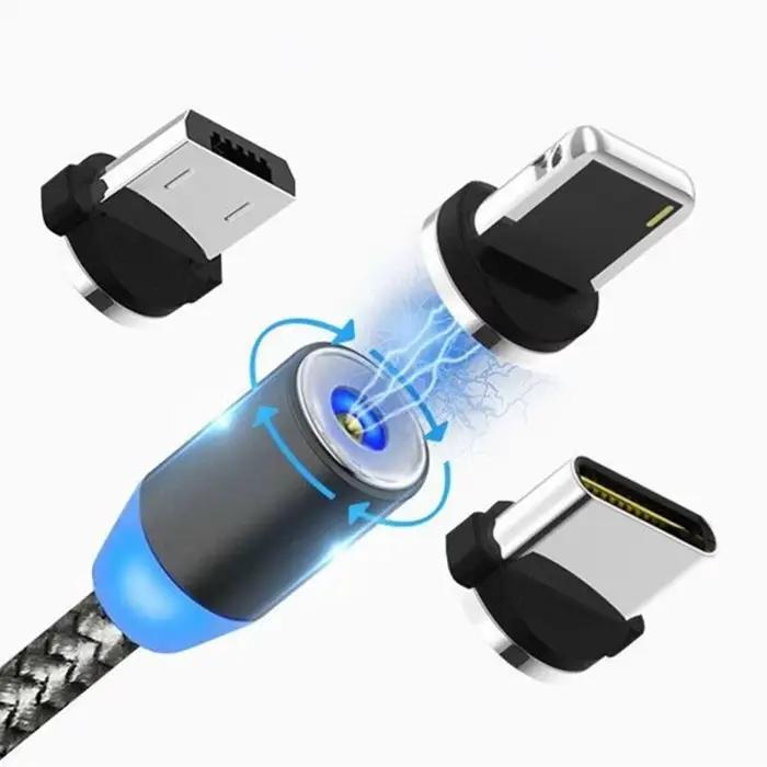 Câble magnétique USB Micro et Type C 360 3A