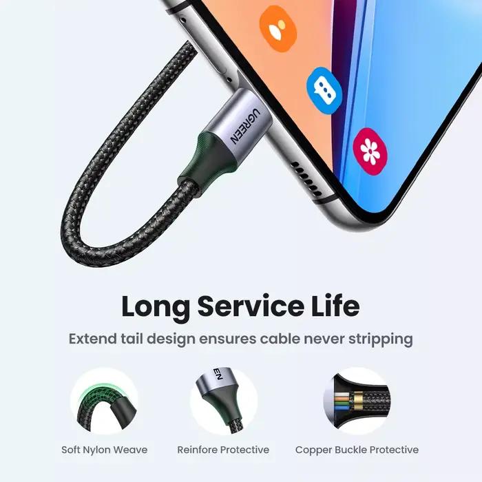 Câble USB Type C UGREEN 3A pour iPhone 17 16 Xiaomi Samsung
