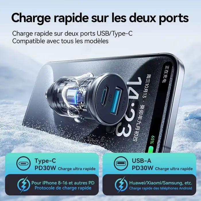 Joyroom-Mini chargeur de voiture