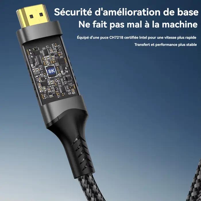 Câble de Type C vers HDMI 8K 4K USB C vers HDMI pour MacBook iPad Samsung Galaxy occasions spéciales gaming streaming vidéo
