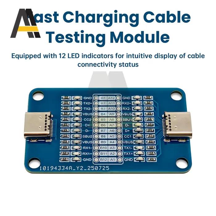 Carte d'inspection de câble de charge rapide à double tête type-c