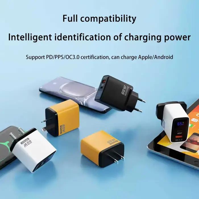 Xiaomi 65W chargeur rapide PD QC3.0 USB Type C 2 ports