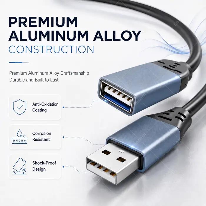 Câble de données USB 2.0 3.0 mâle vers femelle