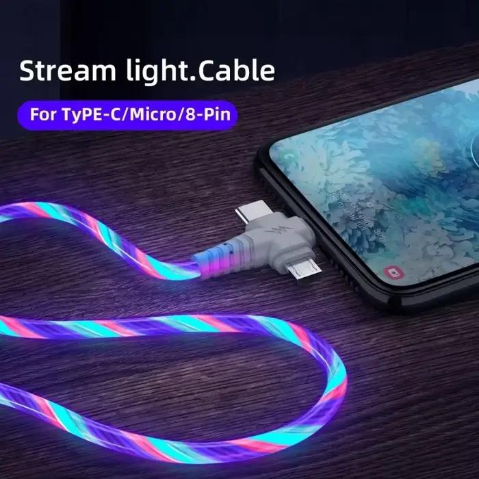 Câble de Charge lumineux 3 en 1