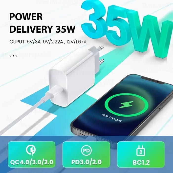 Chargeur rapide USB C PD 35W